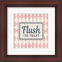 Framed Flush The Toilet Pink Pattern