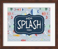 Framed Splish and Splash Fish Pattern Blue Part II