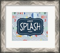 Framed Splish and Splash Fish Pattern Blue Part II