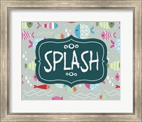 Framed Splish and Splash Fish Pattern Green Part II