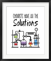 Framed Chemists Have All The Solutions White