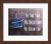 Framed No Time Limit No Speed Limit No Dream Limit Blue Shoes