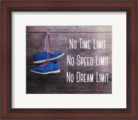 Framed No Time Limit No Speed Limit No Dream Limit Blue Shoes