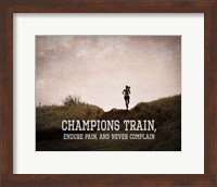 Framed Champions Train Woman Color