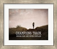 Framed Champions Train Woman Color