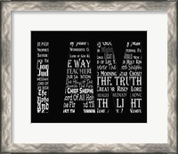 Framed Names of Jesus I AM Silhouette Black