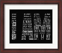 Framed Names of Jesus I AM Silhouette Black