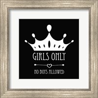 Framed Girls Only Crown Black