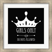 Framed Girls Only Crown Black