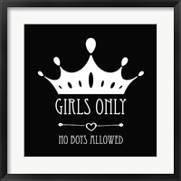 Framed Girls Only Crown Black