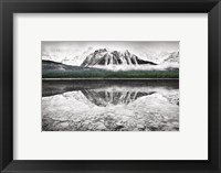 Framed Waterfowl Lake I BW with Color