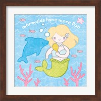 Framed 'Magical Mermaid IV' border=