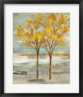 Golden Tree and Fog II Framed Print
