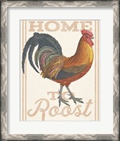 Framed 'Home to Roost II' border=