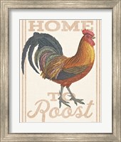 Framed 'Home to Roost II' border=