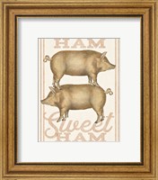 Framed 'Ham Sweet Ham' border=