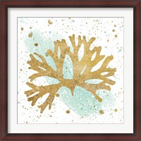 Framed Silver Sea Life Aqua Coral