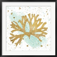 Framed Silver Sea Life Aqua Coral