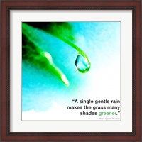 Framed Single Gentle Rain - Henry Thoreau Quote (Droplet)