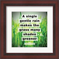 Framed Single Gentle Rain - Henry Thoreau Quote (Vibrant)