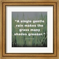 Framed Single Gentle Rain - Henry Thoreau Quote (Dark)
