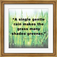 Framed Single Gentle Rain - Henry Thoreau Quote (Light)