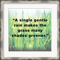 Framed Single Gentle Rain - Henry Thoreau Quote (Light)