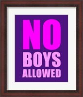 Framed No Boys Allowed - Purple