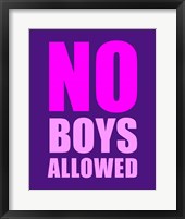 Framed No Boys Allowed - Purple