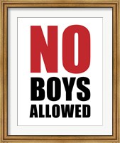 Framed No Boys Allowed - White