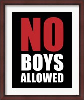 Framed No Boys Allowed - Black