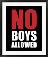 Framed No Boys Allowed - Black