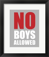 Framed No Boys Allowed - Gray