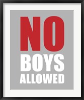 Framed No Boys Allowed - Gray