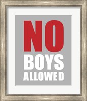Framed No Boys Allowed - Gray