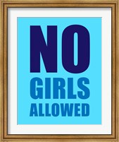 Framed No Girls Allowed - Cyan