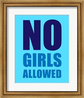 Framed No Girls Allowed - Cyan