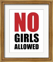 Framed No Girls Allowed - White