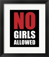 Framed No Girls Allowed - Black