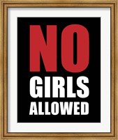 Framed No Girls Allowed - Black