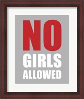 Framed No Girls Allowed - Gray