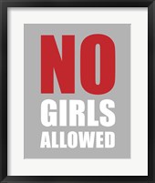 Framed No Girls Allowed - Gray