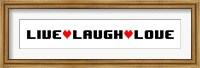 Framed Live Laugh Love -  White Panoramic