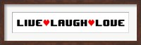 Framed Live Laugh Love -  White Panoramic