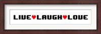 Framed Live Laugh Love -  White Panoramic