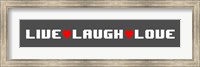 Framed Live Laugh Love -  Gray Panoramic