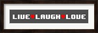 Framed Live Laugh Love -  Gray Panoramic