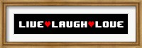 Framed Live Laugh Love -  Black Panoramic