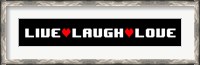 Framed Live Laugh Love -  Black Panoramic