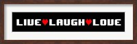 Framed Live Laugh Love -  Black Panoramic